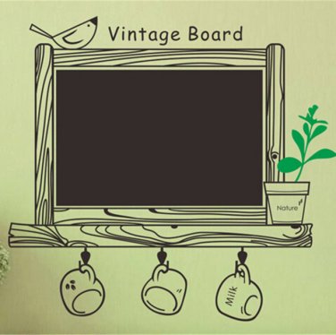 Chalkboard Decal Blackboard Removable Waterproof Wall Sticker Kitchen 62x67cm Message Board