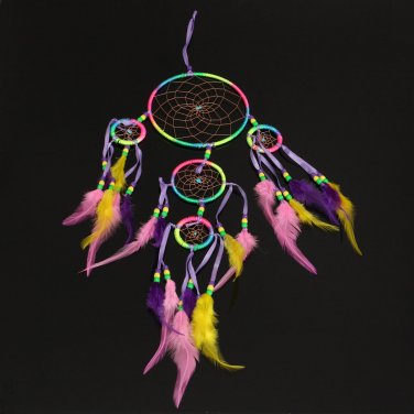 Hanging Ornaments Dream Catcher Feather Flocking Decor