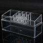 Two Layer Acrylic Clear Make Up Organizer Cosmetic Display Nail Polish Storage Holder Case