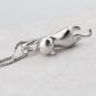 925 Sterling Pure Silver Necklace Cat Pendant Lovely Sweet Jewelry