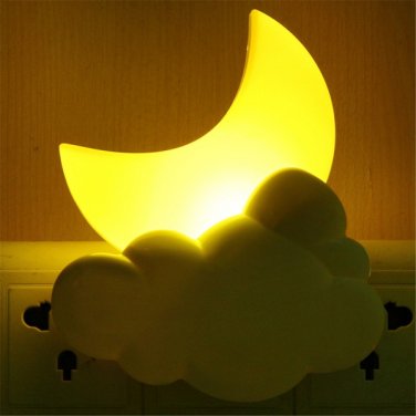 Creative Moon LED Sensor Control Night Light Baby Bedroom Lamp Decoration