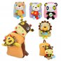 Lovely 3D Animal Backpack Kids Cartoon Plush Shoulder Bag Snap Package