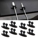8Pcs Car Wire Cord Cable Holder Tie Clips Line Fixer Organizer Drop Adhesive