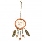 Dream Catcher Crystal Colored Bead Feather Keychain Pendant Accessory