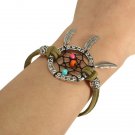 Dream Catcher Colored Bead Alloy Feather Pendant Bracelet