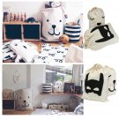 Toys Storage Bags Canvas Cute Bear Batman Laundry Bag Pouch