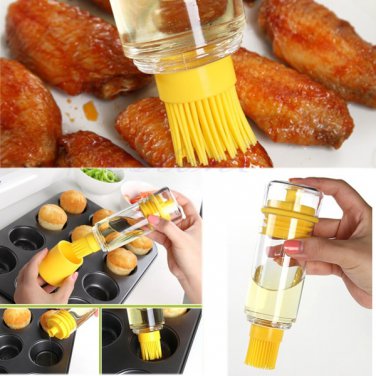 BBQ Brushes Bakeware Tools High Temperature Resistant With Oil Bottle Silicone Brush