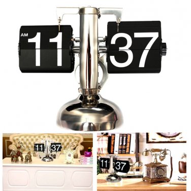 Retro Flip Clock Classic Stylish Desk Auto Modern Clock