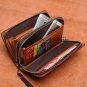 One Zipper Business Man-made Leather Portable Bag Wallet