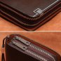 One Zipper Business Man-made Leather Portable Bag Wallet
