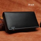 Double Zipper Business Man-made Leather Portable Bag Wallet
