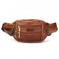 Genuine Leather Crossbody Bag Leisure Outdoor Building Travel Hiking Waist Bag