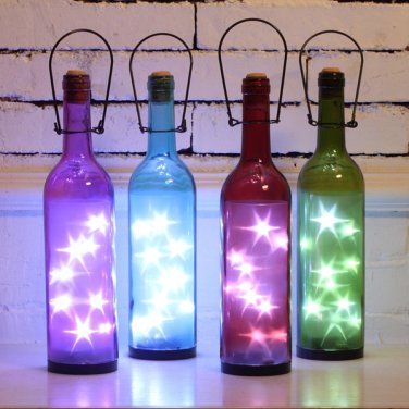 Micro Landscape LED Lucky Star Glass Bottles Light for Bar Coffee Home Decor