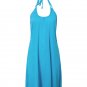 Women Mini Dress Solid Halter Backless Bikini Cover Up