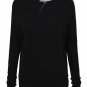 Button Casual Loose Knit Long Sleeve Women Bottom T-Shirt