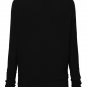 Button Casual Loose Knit Long Sleeve Women Bottom T-Shirt