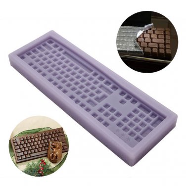 Keyboard Silicone Mold Fondant Baking Mould Cake Decorating Tool
