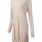 Women Long Sleeve Irregular Knitted Fringed T-Shirt