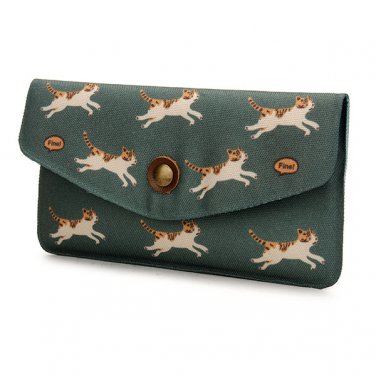 Nylon Cute Cat Clutch Long Wallet Phone Bag