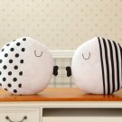 Dot Stripe Kiss Fish Throw Pillow Cotton