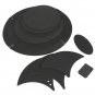 10Pcs Bass Snare Drum Sound off Mute Silencer Drumming Rubber Practice Pad Set