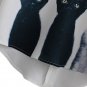 Cat Printed White Lapel Zipper Women Blouse