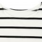Asymmetrical Loose Casual White Stripe Long Sleeve