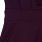 Plus Size V-Neck Solid Pleated Evening Party Dress