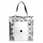 Diamond Pattern Foldable Handbag Patchwork Large Capacity Tote