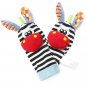 2Pcs Baby Lovely Animal Zebra Socks Rattles Toys