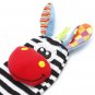2Pcs Baby Lovely Animal Zebra Socks Rattles Toys