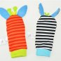 2Pcs Baby Lovely Animal Zebra Socks Rattles Toys