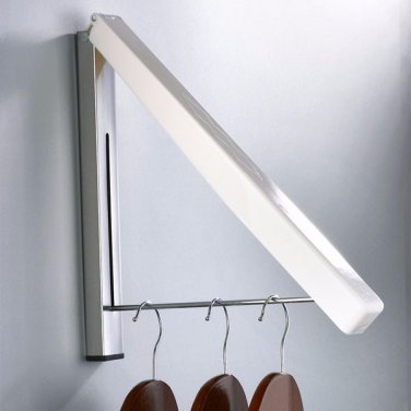 Wall Mounted Retractable Foldable Clothes Rack Magic Hanger Storage Holder