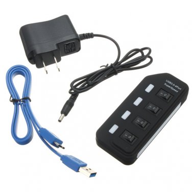 4 Ports USB 3.0 SuperSpeed Hub For Mac OS Linux Systems