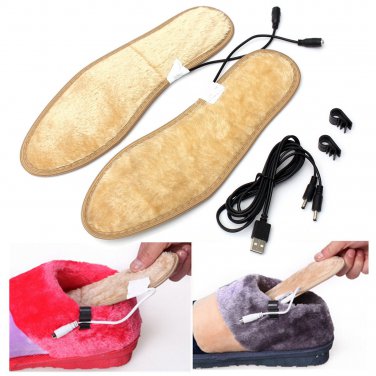 Foot Warmer Heater USB Charging Shoe Insoles Warm Shoes Pad
