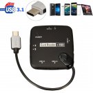 Type C USB 3.0 7 in 1 Host USB 3.1 Adapter Connection Kit Card Reader OTG HUB