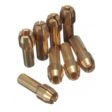 8pcs 1mm/1.6mm/2.3mm/3.2mm Brass Collet for Dremel Rotary Tool