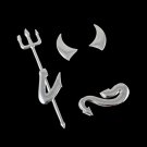 3D Devil Style Demon Sticker Car Emblem Logo