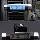Car Digital LCD Display Temperature Thermometer Monitor Time Clock