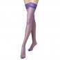 Women Lace Top Silicone Sheer Over Keen Thigh High Stockings