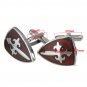 Men Vintage Wood Sword Shield Pattern Gift Shirt Accessories