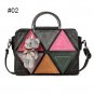 Casual Contrast Color Triangle Bear Shoulder Handbags