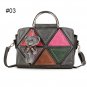 Casual Contrast Color Triangle Bear Shoulder Handbags