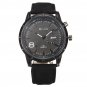 Men Military PU Leather Band Analog Quartz Sport Wrist Watch