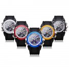 Unisex Sport Black Round Back Light Quartz Wrist Watch