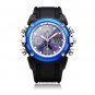 Unisex Sport Black Round Back Light Quartz Wrist Watch