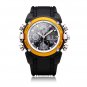 Unisex Sport Black Round Back Light Quartz Wrist Watch