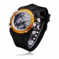 Unisex Sport Black Round Back Light Quartz Wrist Watch
