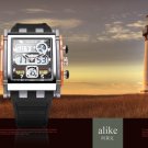 ALIKE AK1057 Sport Black Square Quartz Watch