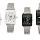 Men Women Casual Square Stainless Steel Quartz Couple Watch